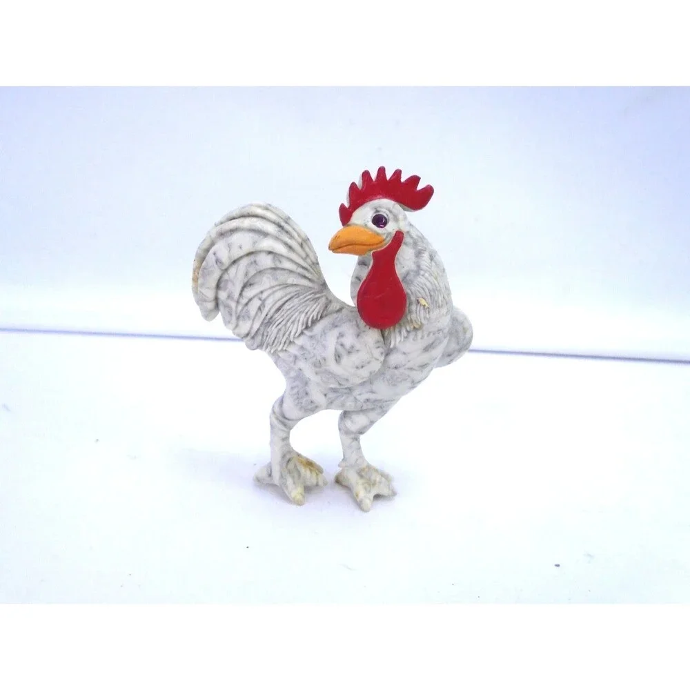 Vintage Clay Critters Rooster Lafayette IN Ceramic Resin Figurines